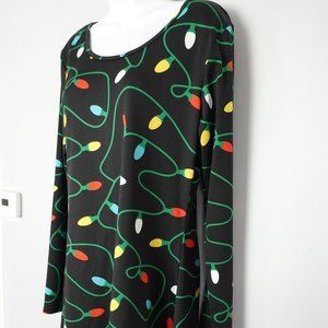 Tipsy Elves- long sleeve x-mas lights dress